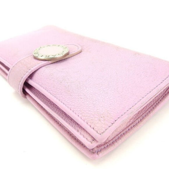 Bulgari Bvlgari Bvlgari Women Bvlgari Wallet Purse Long Wallet Pink Silver Woman Authentic Used